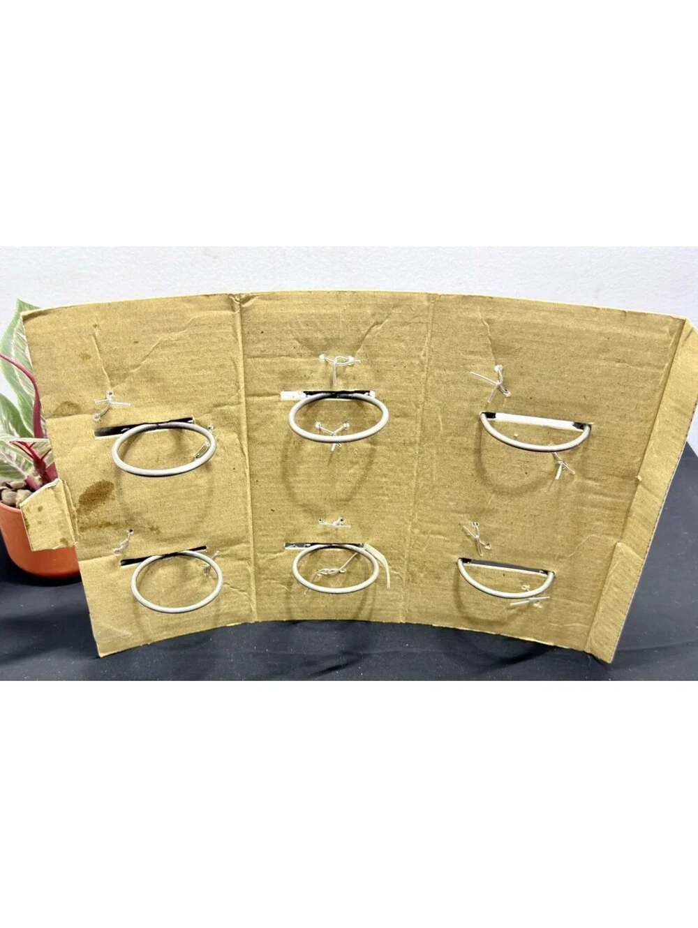 Pottery Barn Set 6 rhinestone Snowflake Napkin Rings Christmas Holiday vintage